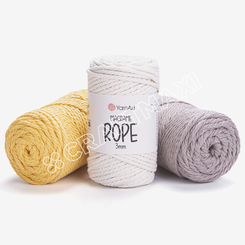 YARNART MACRAME ROPE 3 MM - MAKROME EL ÖRGÜ İPİ