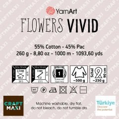 YARNART FLOWERS VIVID - EBRULİ EL ÖRGÜ İPİ