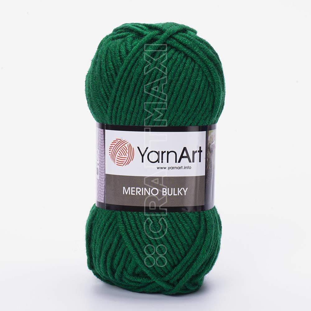YARNART MERINO BULKY - EL ÖRGÜ İPİ KOYU YEŞİL - 338