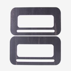 AHŞAP ÇANTA SAPI - DİKDÖRTGEN - 2 ADET SİYAH - 16X9 CM - 16X9 CM