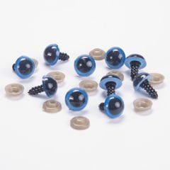 AMİGURUMİ VİDALI GÖZ - MAVİ - 5 ÇİFT 14 MM