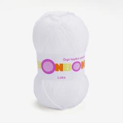 NAKO BONBON LÜKS - EL ÖRGÜ İPİ BEYAZ - 98200