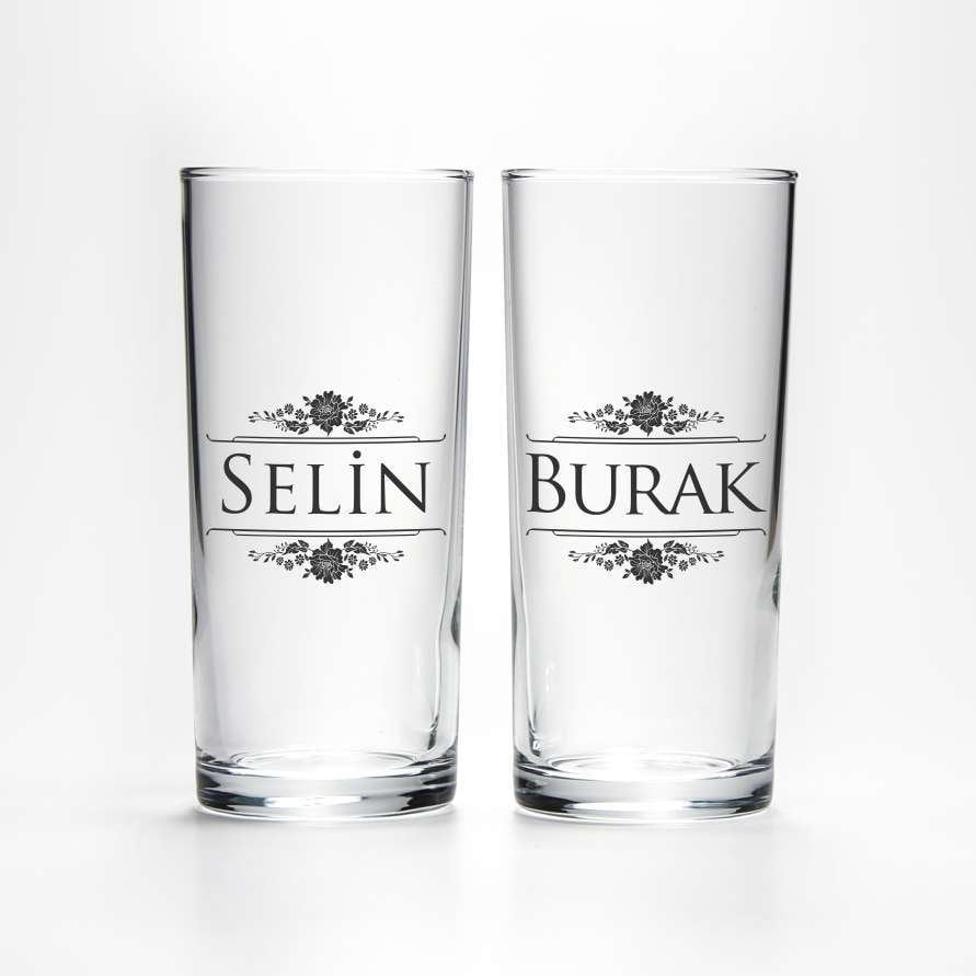 Kişiye Özel İsim Baskılı İkili Rakı Bardağı