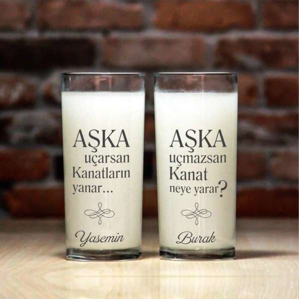 Aşka Uçarsan 2'li Rakı Bardağı