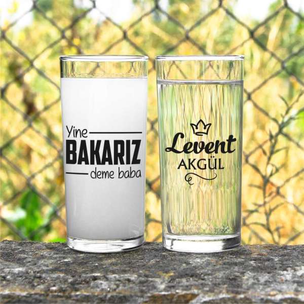 Bakarız Deme Baba 2'li Rakı Bardağı