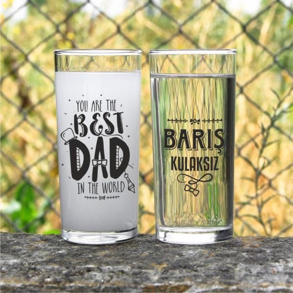 Best Dad 2'li Rakı Bardağı