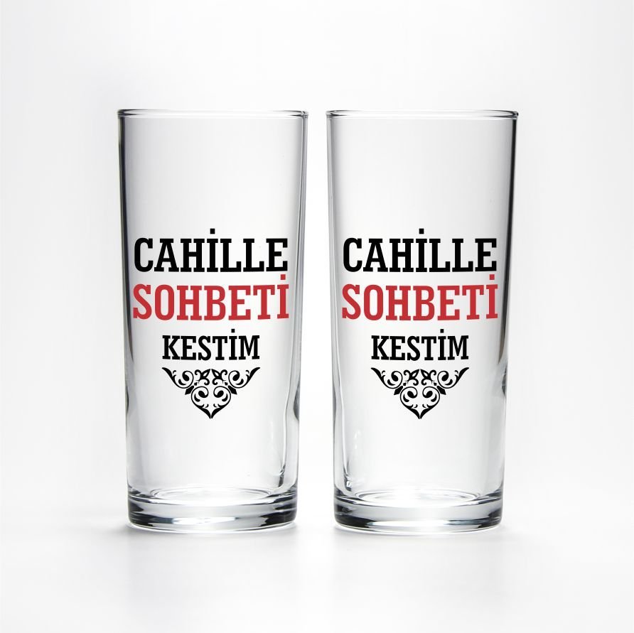 Cahille Sohbeti Kestim - 2'li Rakı Bardağı