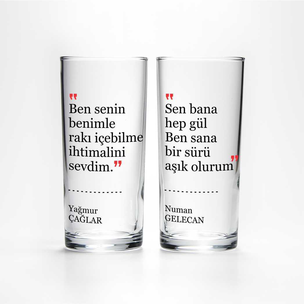 Sözünü Yaz 2'li Rakı Bardağı