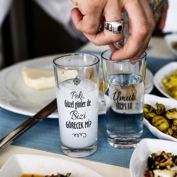 Güzel Günler de Bizi Görecek mi? İkili Rakı Bardak Seti