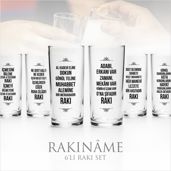 Rakınâme 6'lı Bardak Set