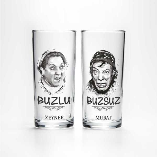 Buzlu Buzsuz 2'li Rakı Bardağı