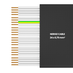 24x0.75mm2 Yassı Asansör Kablosu