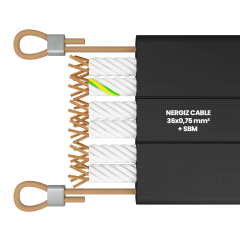 36x0.75mm2 Halatlı Yassı Bükümlü Fleksible Kablo