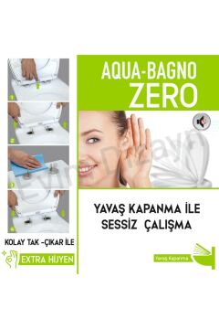 Aqua Bagno Zero Yavaş Kapanan Klozet Kapağı - Duroplast