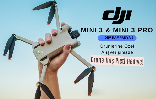DJI Mini 3 Ve Pro Single Paket & Fly More Combo Ürünlerinde Drone İniş Pişti Hediye!