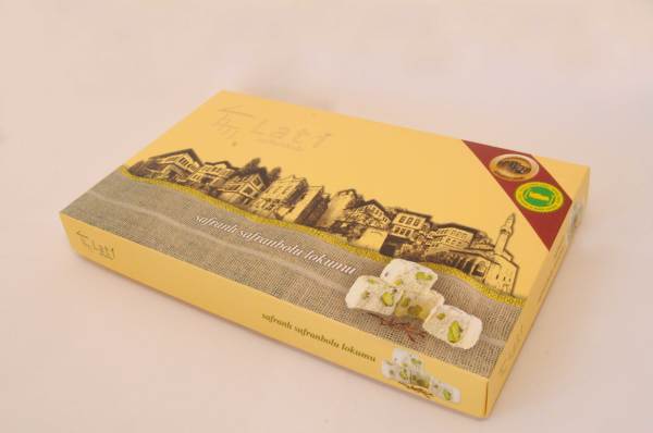 SAFRANLI ANTEP FISTIKLI LOKUM 465 gr (Özel Kutusunda)