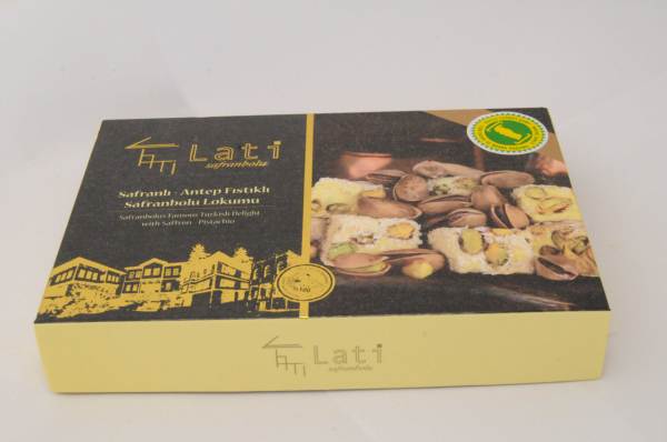 SAFRANLI ANTEP FISTIKLI LOKUM 300 gr (Özel Kutusunda)