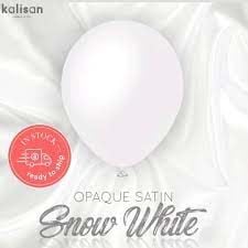 Kalisan 12'' Opaque Satin Snow White 50'li Balon