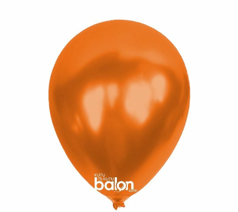 Kutu Kutu Balon Metalik Turuncu 100' lü 12''