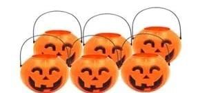 Halloween Bal Kabağı Mumluk 6 Cm 6lı Turuncu