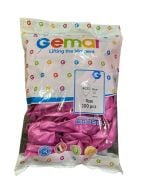 METALİK PEMBE 11 '' GEMAR 100'lü Paket