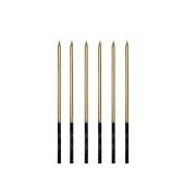 Mum İnce Kalem Model Metalik Gold 15 Cm 6'lı