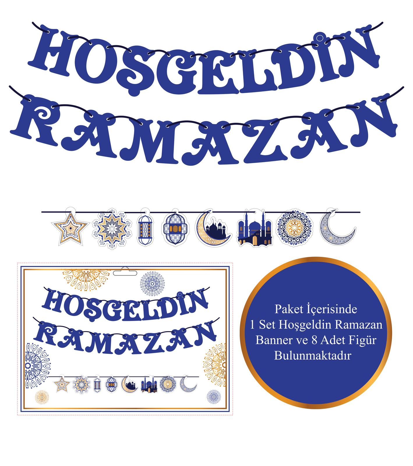 Hoş Geldin Ramazan Lacivert Set