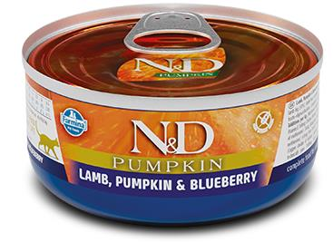 N&D Pumpkin Balkabaklı Tahılsız Kuzu Etli Ve Yaban Mersinli Kedi Konservesi 70 Gr