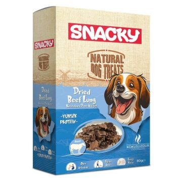 Snacky Kurutulmuş Dana Akciğer Köpek Ödül Maması 80 gr