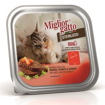 Miglior Gatto Sterilized Biftek Ciğer Ve Havuçlu Kısırlaştırılmış Yetişkin Kedi Konservesi 100 Gr