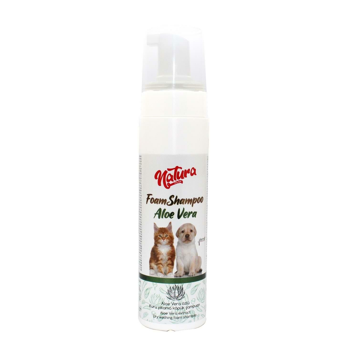 Natura Foam Aloe Vera  Özlü Kedi Ve Köpek İçin Köpük Şampuanı 200 Ml