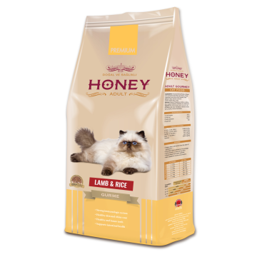 Honey Premium Gurme Kuzu Etli Pirinçli Yetişkin Kedi Maması 15 Kg