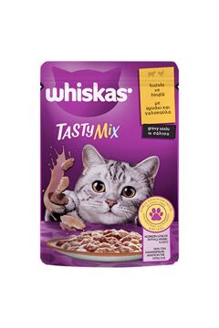 Whiskas Pouch Tasty Mix Sos Içinde Kuzulu Ve Hindili Yetişkin Kedi Konservesi 85 gr