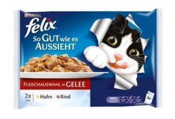 Felix Tavuklu Ve Sığır Etli Konserve Kedi Maması 100 gr (4'lü Paket)