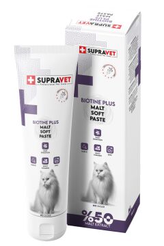 Supravet Biotine Plus Kediler İçin Tüy Sağlığı Güçlendirici Malt Paste 100gr
