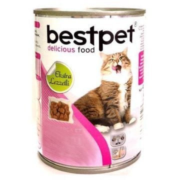 Bestpet Jöle İçinde Parça Etli Tavşanlı Konserve Yetişkin Kedi Maması 415 gr