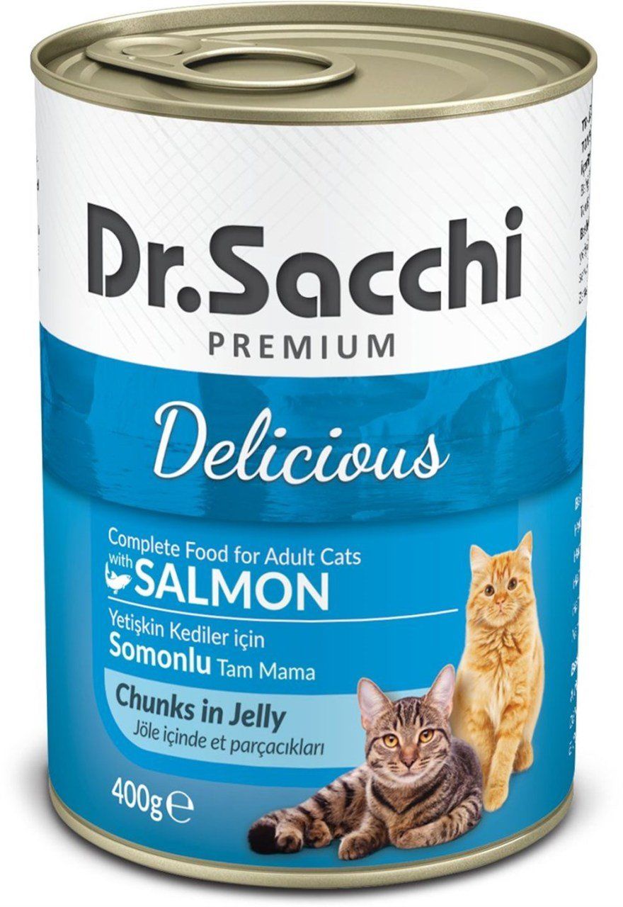 Dr.Sacchi Somonlu Yetişkin Kedi Konservesi 400 gr