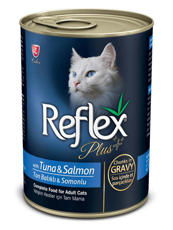 Reflex Plus Tuna ve Somon Balıklı Yetişkin Kedi Konservesi 400 gr
