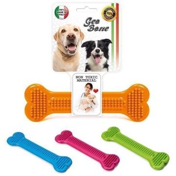 *Georplast Geobone-8 Termoplastik Kauçuk Köpek Diş Bakım Oyuncağı 36.5x11 h (cm) Turuncu