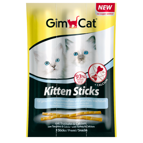 Gimcat Sticks Kitten Hindili Mayali Yavru Kedi Ödül Çubuklari 3X3 Gr