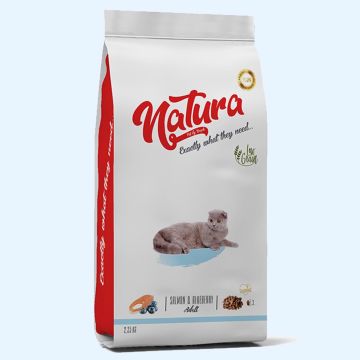 Natura Premium Somonlu Yaban Mersinli Düşük Tahıllı Yetişkin Kedi Maması 2,25 Kg