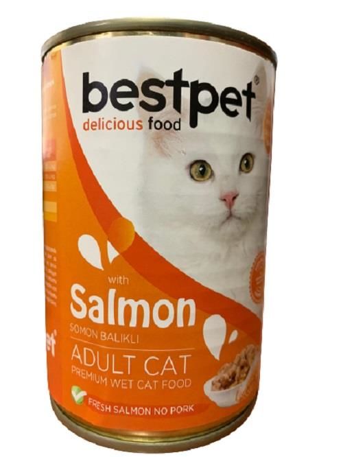 Bestpet Somonlu Konserve Yetişkin Kedi Maması 400Gr