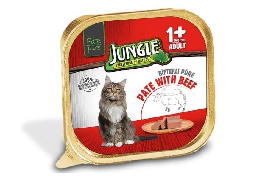 Jungle Dana Etli Pate Yetişkin Kedi Konservesi 100 Gr