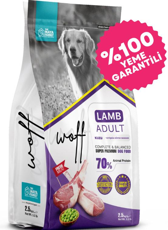 Woff Super Premium Kuzu etli Yetişkin Köpek Maması 12 Kg