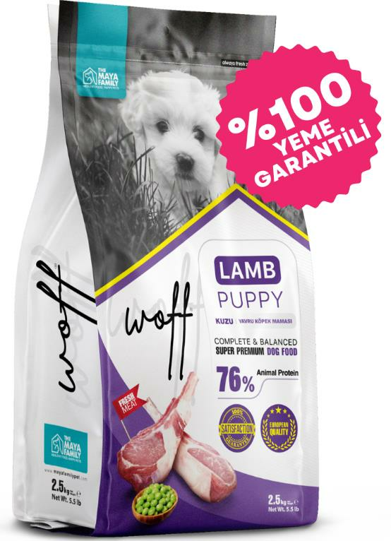 Woff Super Premium Kuzu Etli Yavru Köpek Maması 2.5 kg