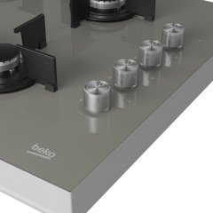 Beko BSTOC 828 G Set Üstü Gazlı Ocak 60 cm Gri Cam Yüzey