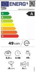 Beko CMXD 9120 Beyaz 9 KG 1200 Devir Çamaşır Makinesi