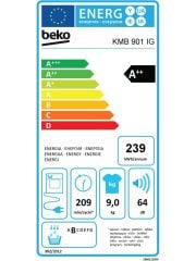 Beko KMB 901 IG Gri 9 Kg Ironfinish Kurutma Makinesi