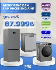 Beko 670475 EI Buzdolabı BM 5145 WF I 5 Programlı Bulaşık Makinesi CMXD 10120 S 10 Kg 1200 Devir Çamaşır Makinesi Set