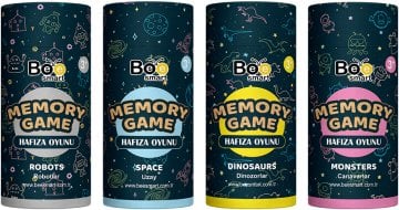 Memory Game Galaxy 4'lü Set - Ahşap Hafıza Oyunu